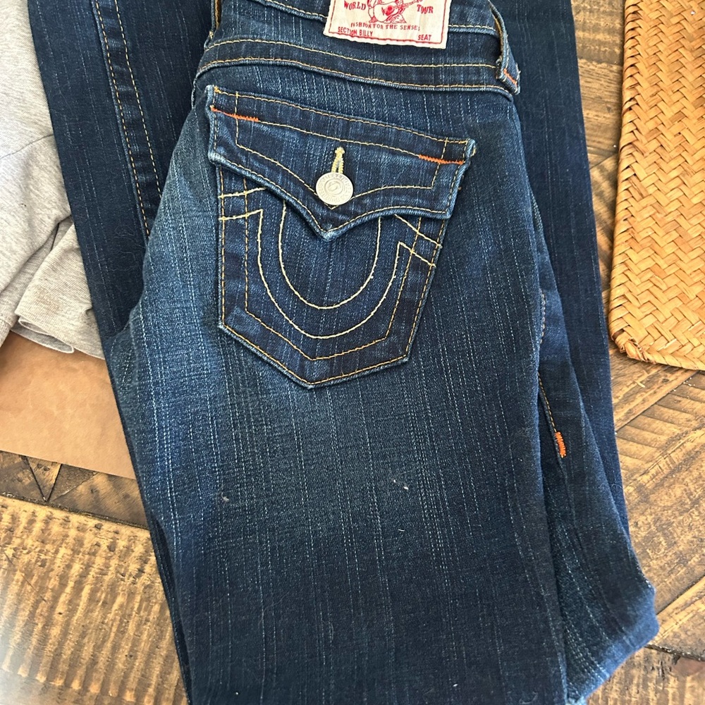 True Religion Women's Blue Jeans stretch 25